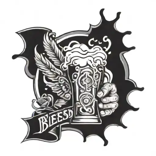 blessed madness, beer, crossfit tattoo design idea