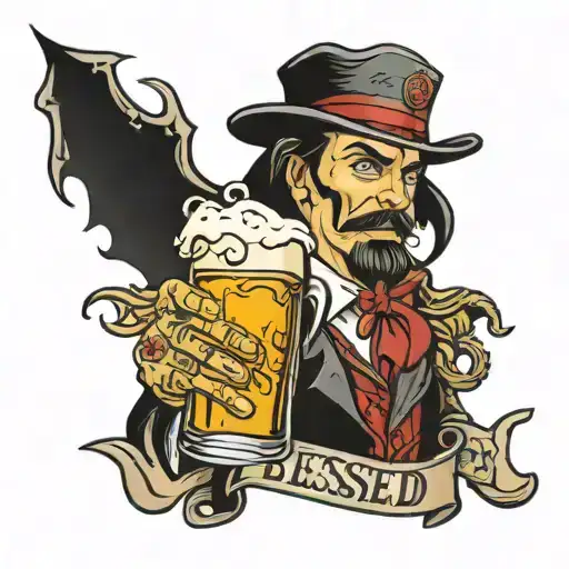 blessed madness, beer, crossfit tattoo design idea