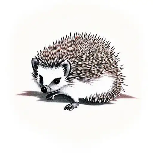 hedgehog tattoo design idea