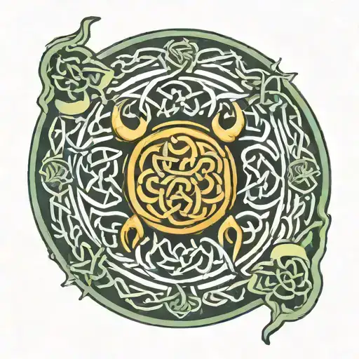 celtic knot of eternal love with zodiac sign taurus tattoo design idea