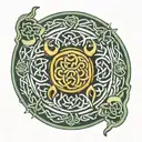 celtic knot of eternal love with zodiac sign taurus tattoo design idea
