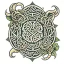 celtic knot of eternal love with zodiac sign taurus tattoo design idea