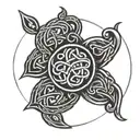 celtic knot of eternal love with zodiac sign scorpio tattoo design idea