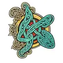 celtic knot of eternal love with zodiac sign scorpio tattoo design idea