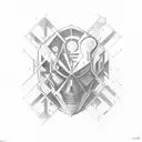 A tattoo design that represents the intersection of programming and philosophy tattoo design idea