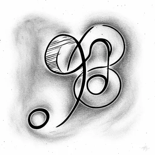 AA, God and my kids in music lines tattoo design idea