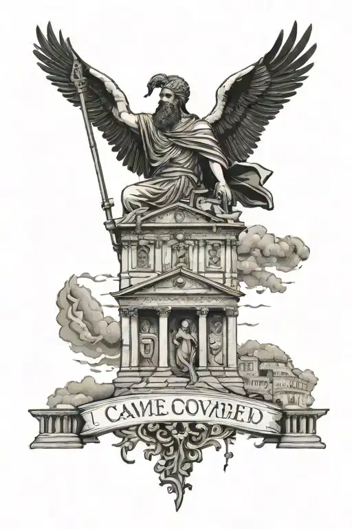 ancient Rome I came I saw I conquered tattoo design idea