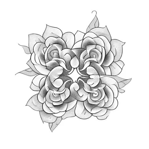 A delicate design featuring the date '27-07-'23' intertwined with blooming flowers, symbolizing the joy and love of your marriage tattoo design idea