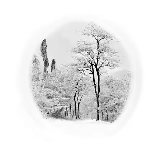 i’m walking through the forest,mountains,beach. A train journey from kerala to delhi,snowfall. My  tattoo design idea