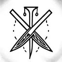 small warrior sword  tattoo design idea