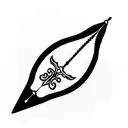 small warrior sword  tattoo design idea