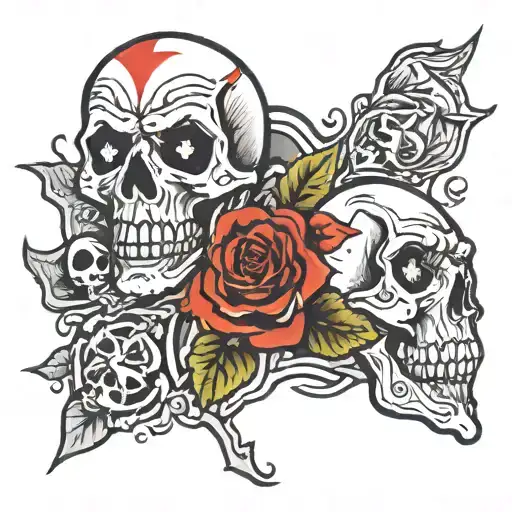 Tattoo sketch of the undead tattoo design idea