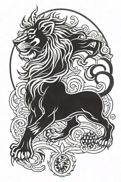chelsea fc lion tattoo design idea