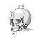 Clock kid skull  tattoo design idea