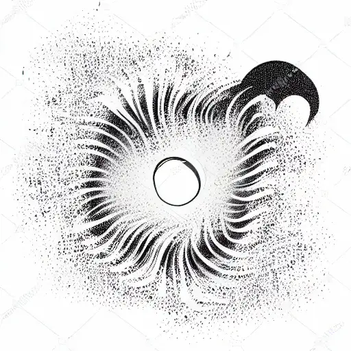 black hole tattoo design idea