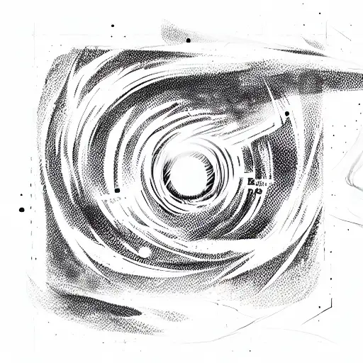 black hole tattoo design idea