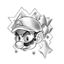 super mario tattoo design idea