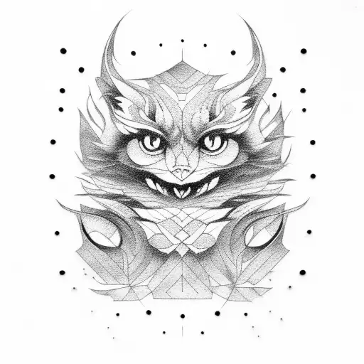 Psychological concept portrayed through suminagashi patterns tattoo design idea