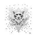 Psychological concept portrayed through suminagashi patterns tattoo design idea