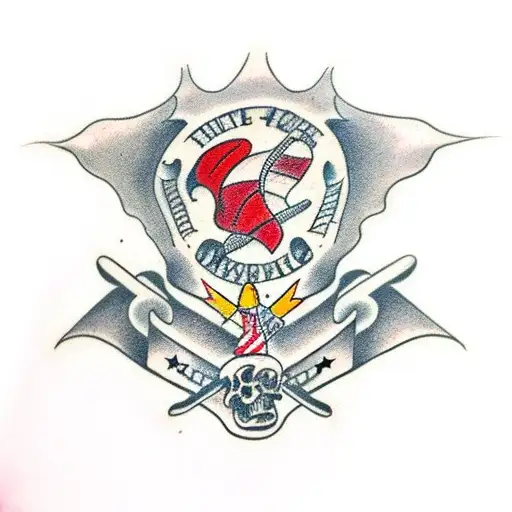 13 colony flag tattoo design idea