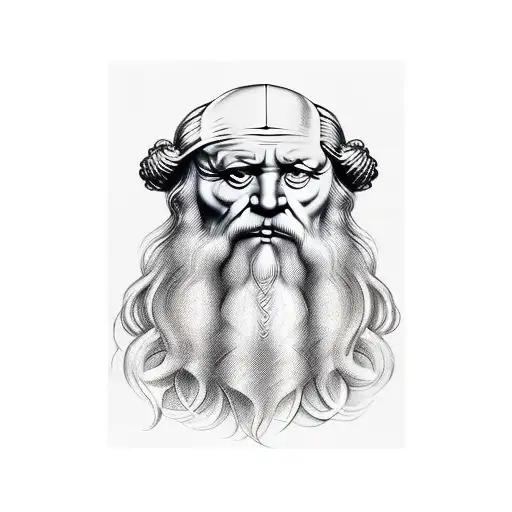 Homem Leonardo da Vinci  tattoo design idea