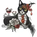 paris party styling tattoo design idea