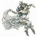 dancing nymph tattoo design idea