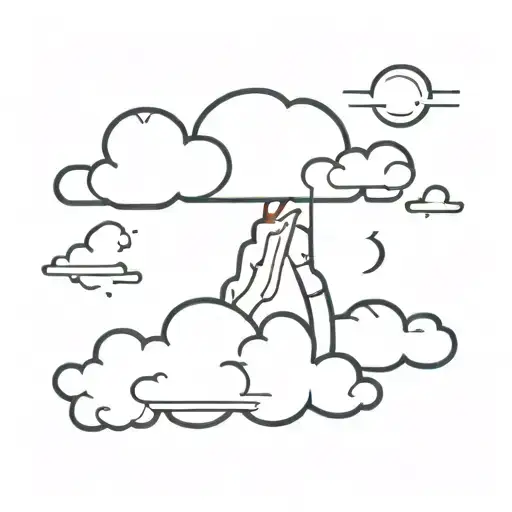 Athena on a storm cloud  tattoo design idea