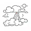 Athena on a storm cloud  tattoo design idea