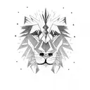 dark path which represents a hard time in life, leading into a brighter path and finishing with a lion on a mountain top tattoo design idea