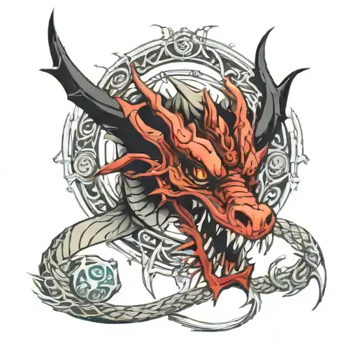 elden ring dragon tattoo design idea