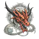 elden ring dragon tattoo design idea