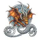 elden ring dragon tattoo design idea