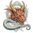 elden ring dragon tattoo design idea