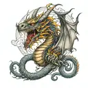 elden ring dragon tattoo design idea