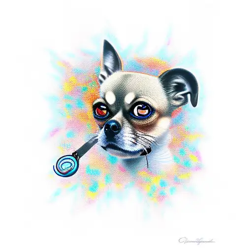 chihuaua blind tattoo design idea
