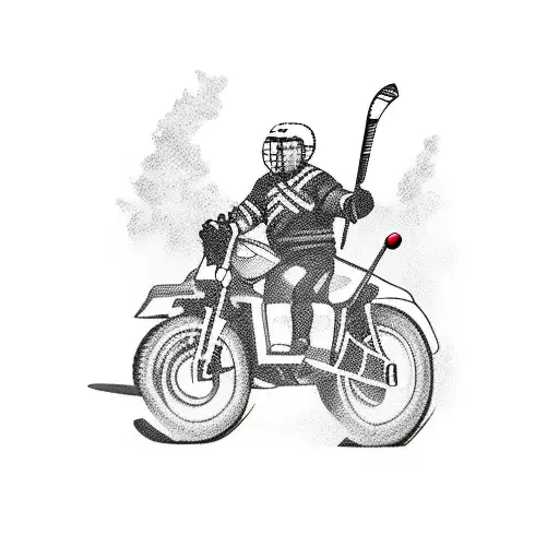 Colombia, motorcycle, beer, hockey, hiking tattoo design idea