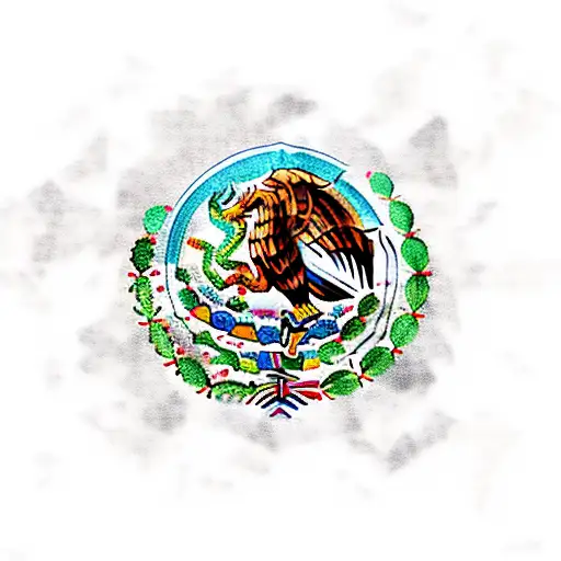 mexican flag tattoo design idea