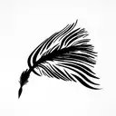 a feather transforming into a flock of birds flying freely in the sky tattoo design idea