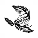 a feather transforming into a flock of birds flying freely in the sky tattoo design idea