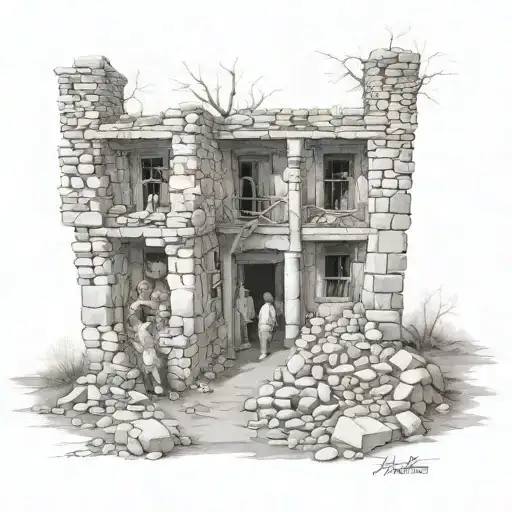  By Faith The Walls of Jericho Fell Down After They Had Been Circled For Seven Days.  Hebrews 11:30 tattoo design idea