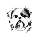 shih tzu dog tattoo design idea