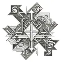 hustler life Cross symbol tattoo design idea