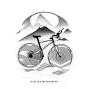road bicycles and mountain  tattoo design idea