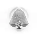 Ulysses' Tree: Imagine a tattoo depicting a twisted tree, symbolizing Ulysses' tree from the epic Odyssey, as he faced n tattoo design idea