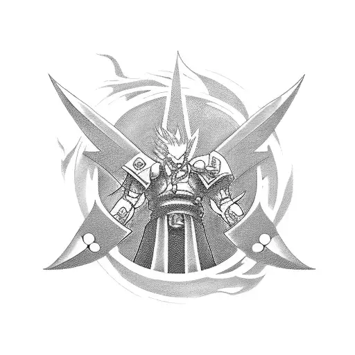 A tattoo inspired by Final Fantasy 7 tattoo design idea