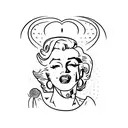 Marilyn Monroe fine line tattoo design idea