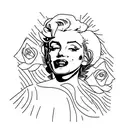 Marilyn Monroe fine line tattoo design idea