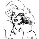 Marilyn Monroe fine line tattoo design idea
