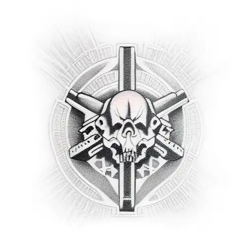 ar-15 rifle tattoo design idea